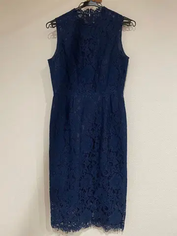 네이비 레이스 슬리브리스 원피스 9호