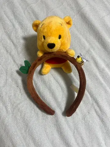 곰돌이 푸 봉제 인형 머리띠 디즈니