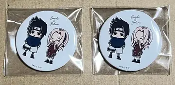 NARUTO 유루스타 사스케 & 사쿠라 캔뱃지 2개 세트