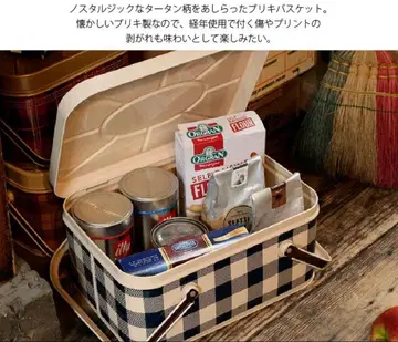 [ 새상품 ] 달튼 티인 바스켓 브리키통 블루 체크