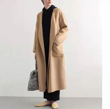 개럴개런트 야크 리버 코트 벨트 포함 종아리 기장 베이지 F