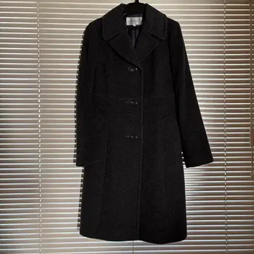 일본제 캐시미어 혼방 다크 그레이 롱 코트 S