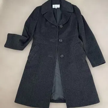 일본제 캐시미어 혼방 다크 그레이 롱 코트 S