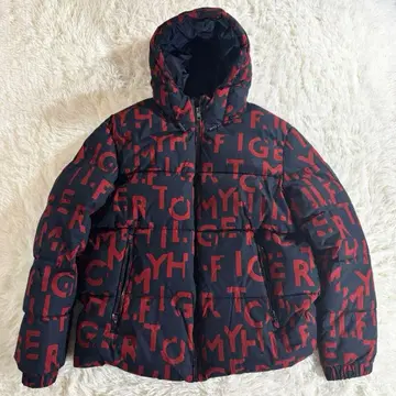타미힐피거 TOMMY HILFIGER 올 패턴 로고 다운 자켓 XL
