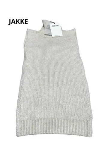 새상품 JAKKE TYRA BIB SCARF CREAM 터틀 니트