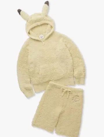 젤라피케 x 포켓몬 젤라토 후드티 & 숏팬츠 세트 피카츄