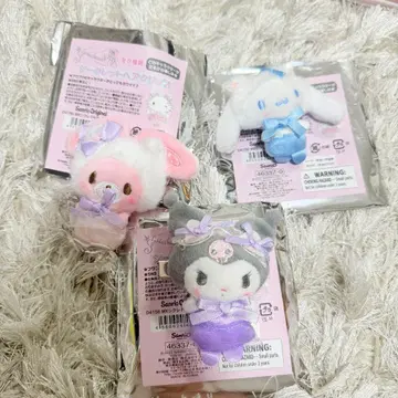 산리오 화이트 고양이 발레리나 시크릿 헤어 클립 시나몬 쿠로미 리본