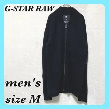 [ 지스타 로우 ] 단종 남성용 지퍼 니트 가디건 M 블랙