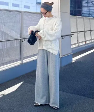 쭈리 와이드 스웨트 팬츠 / 이지 팬츠