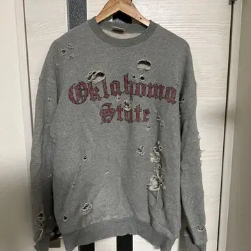 FREAKS STORE 데미지 가공 크루넥 맨투맨