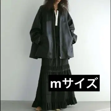 ETRE TOKYO 인조 가죽 오버 사이즈 블루종 M