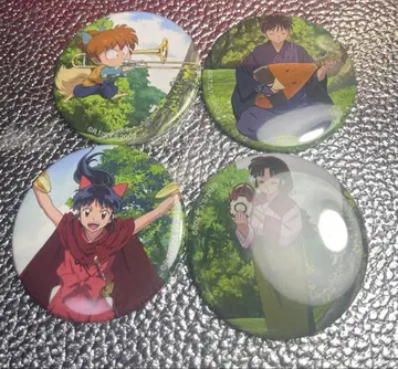 이누야샤 시대를 초월하는 음악 캔 배지 4종 세트