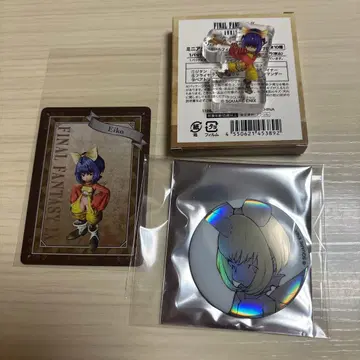 FF9 전시회 유라쿠초 마루이 메탈 카드 캔뱃지 미니 아크릴 피규어