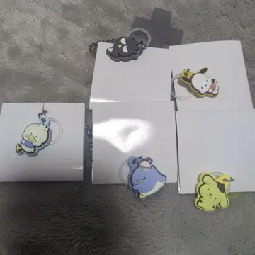 산리오 표식 참 구미 아크릴 키링 5개 세트