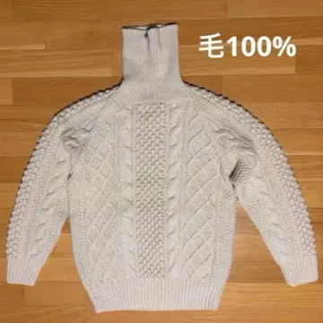 모 100% 짜임 무늬 스웨터 긴팔 Monsieur by SCHOONER