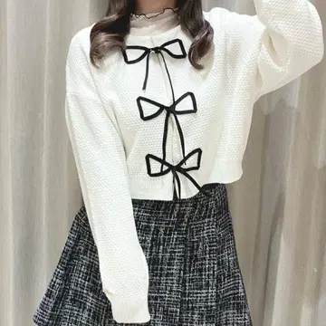 AnMILLE 안미르 리본 모티브 가디건