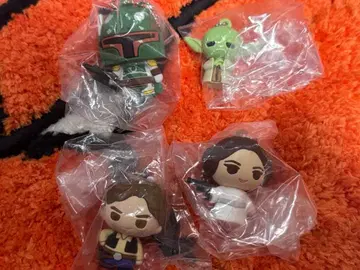 러버 피규어 4체 세트 보바 펫, 한 솔로, 레이아, 요다