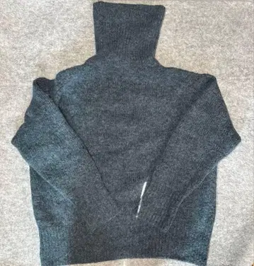 ZARA 포근한 터틀 니트 M 사이즈 블루 울 알파카