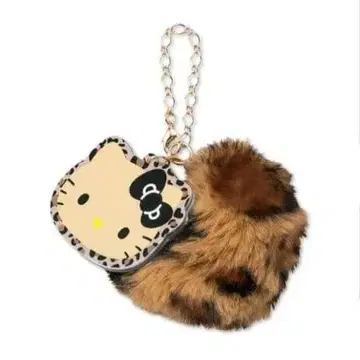 [ 미사용 새상품 ] 아베일 헬로키티 거울 포함 백참 레오파드 무늬