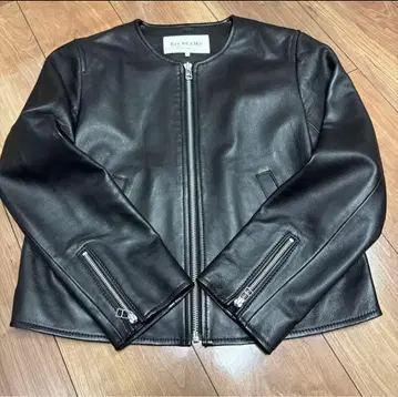 Ray BEAMS 램 가죽 양가죽 노카라 라이더 자켓