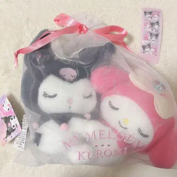 산리오 파스텔 드림 마이멜로디 쿠로미 세트 봉제 인형