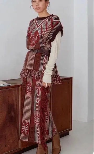 Ungrid 네이티브 자카드 니트 셋업