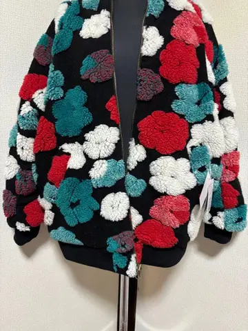 플라워 무늬 보아 자켓 프리 사이즈