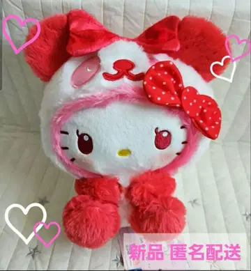 헬로키티 x 핑크 팬더 봉제 인형