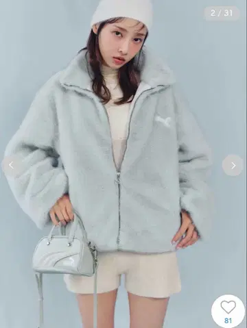 [ SNIDEL x PUMA ] 에코 퍼 블루종 블루