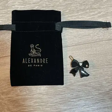 ALEXANDRE DE PARIS 블랙 리본 헤어 액세서리
