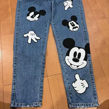 ZARA 테이퍼드 데님 DISNEY 콜라보 미키마우스