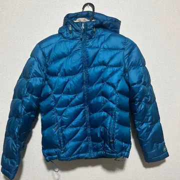 다운 자켓 후드 부착 파랑 S 사이즈