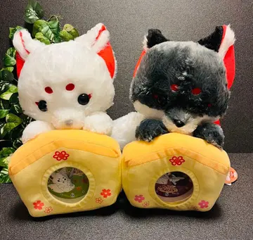 춋콘과 여우 봉제 인형 시계 전 2종 세트 솜사탕 요칸