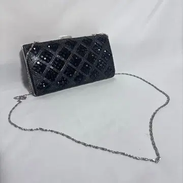 파티백 클러치백 체인 포함 스팽글 블랙 결혼식