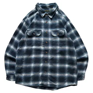 00s FIELD & STREAM 헤비 체크 플란넬 셔츠 구제 의류