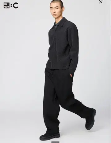 유니클로 C 맨투맨 와이드 팬츠