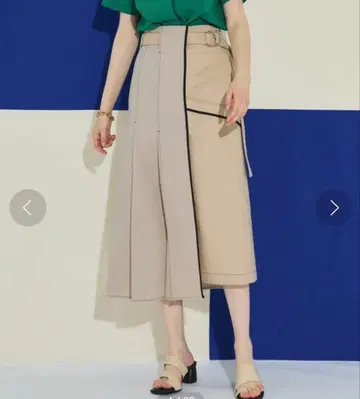 UNITED TOKYO 아지메 스티치 스커트 베이지 사이즈 2