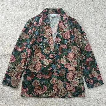 USA제 고블랑 직조 보타니컬 자켓 꽃무늬 면 빈티지 XL