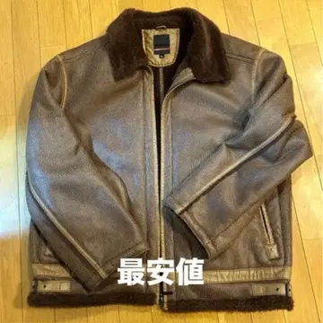 브라운 가죽풍 자켓 2L 퍼 포함 옷깃