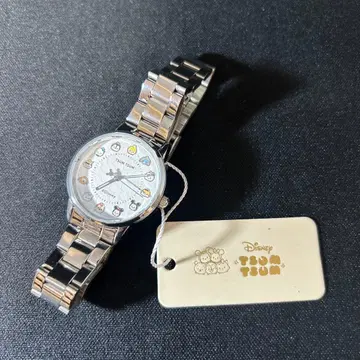 손목시계 Disney 츠무츠무 여성용 실버 메탈 밴딩