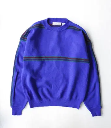 90s 빈티지 아크릴 니트 스웨터 L 파랑 블루