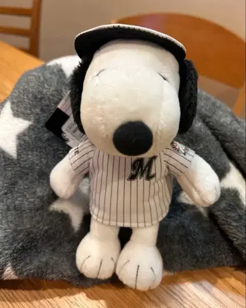 요시토쿠 스누피 지바 롯데 마린스 봉제 인형 마스코트 유니폼