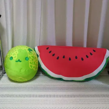 멜론과 수박 봉제 인형 세트