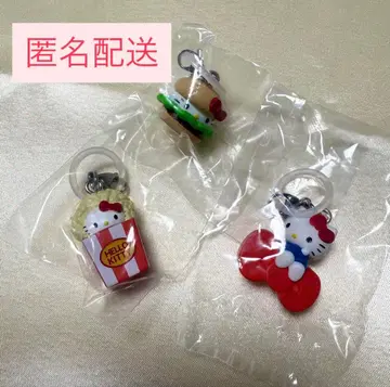헬로키티 가챠 아메리칸 디자인 키링 3세트