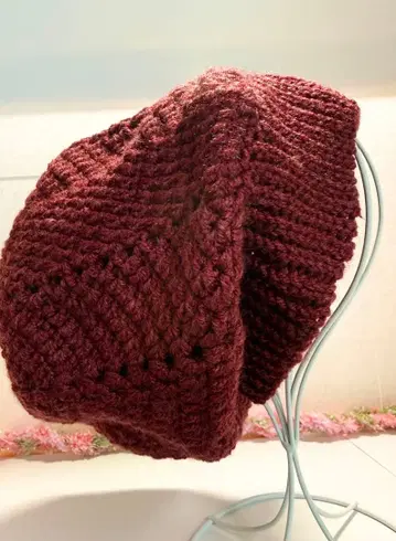 여유로운 귀여운 실루엣 모자 다크 레드