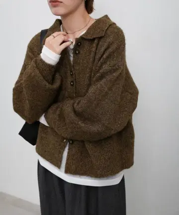 SELECT MOCA 브라운 니트 가디건