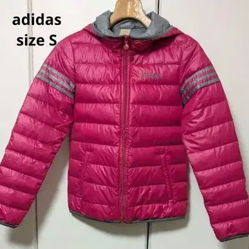 여성용 아디다스 다운 자켓 풀 집업 핑크 Y2K
