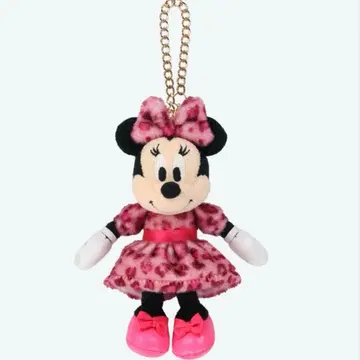 새상품 미니 키링 핑크 레오파드 무늬 레오파드 무늬 도쿄 디즈니 리조트