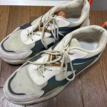 캐주얼 스니커즈 베이지/그린