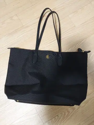 랄프 로렌 나일론 토트백 블랙